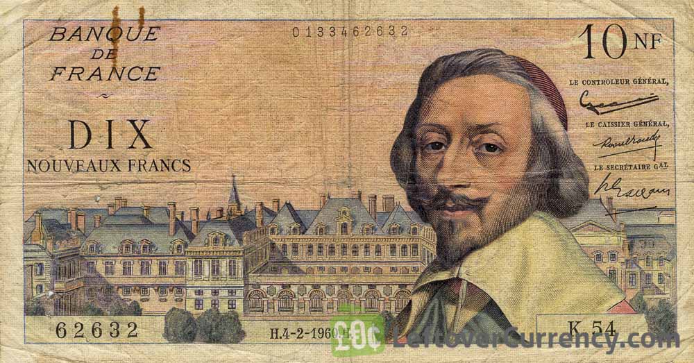 10 French Francs banknote (Richelieu)