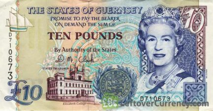 10 Guernsey Pounds banknote (Elizabeth College)