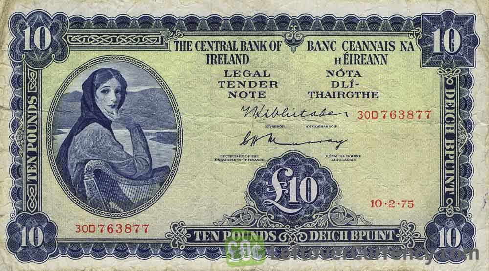 10 Irish Pounds banknote (Lady Hazel Lavery)