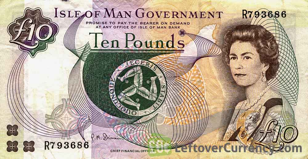10 Isle of Man Pounds banknote (Peel Castle)