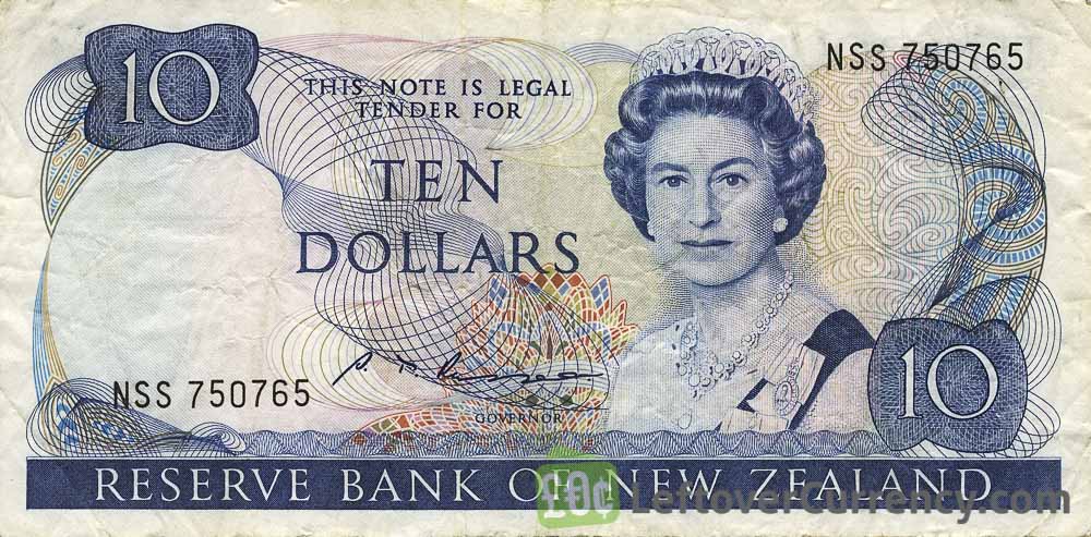 10 New Zealand Dollars banknote series 1981