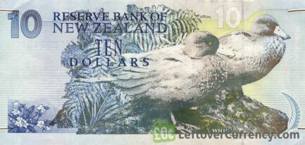 10 New Zealand Dollars banknote series 1992