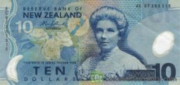 10 New Zealand Dollars banknote series 1999