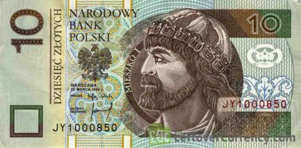 10 Polish Zloty banknote (Prince Mieszko I)