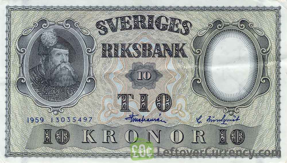 10 Swedish Kronor banknote (King Gustaf Vasa)