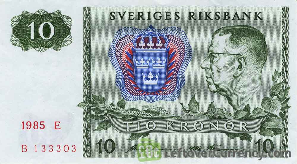 10 Swedish Kronor banknote (King Gustaf VI)