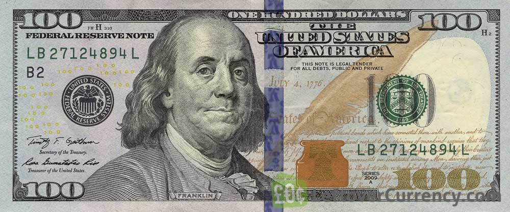 100 American Dollars banknote