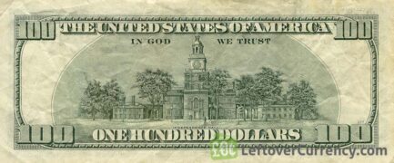 100 American Dollars banknote series 1996