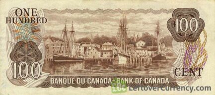 100 Canadian Dollars banknote (Lunenburg Scenes of Canada)