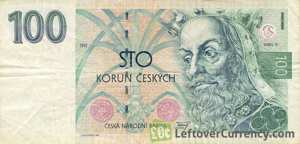 100 Czech Koruna banknote series 1993