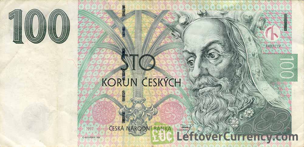 100 Czech Koruna banknote series 1997