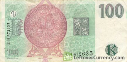 100 Czech Koruna banknote series 1997