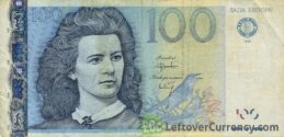 100 Estonian Krooni banknote (Lydia Koidula)