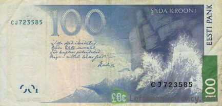 100 Estonian Krooni banknote (Lydia Koidula)