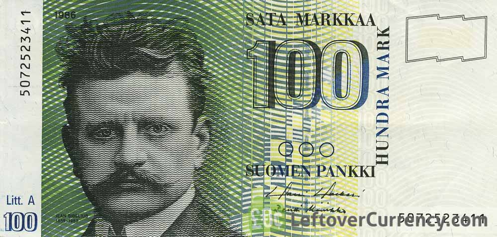 100 Finnish Markkaa banknote (Jean Sibelius)