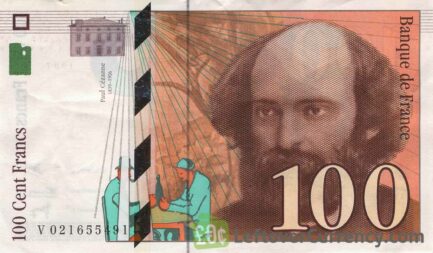 100 French Francs banknote (Paul Cezanne)