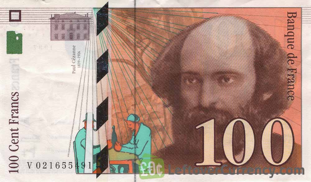 100 French Francs banknote (Paul Cezanne)