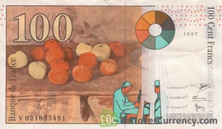100 French Francs banknote (Paul Cezanne)