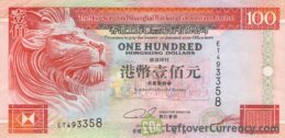 100 Hong Kong Dollars banknote (HSBC 1993-1999)