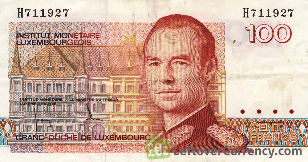 100 Luxembourgish Francs banknote