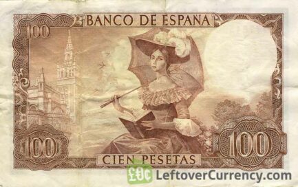 100 Spanish Pesetas banknote (Gustavo Adolfo Becquer)