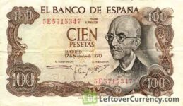100 Spanish Pesetas banknote (Manuel de Falla)