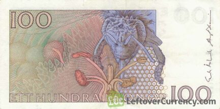 100 Swedish Kronor banknote (Carl von Linne issue 1986)