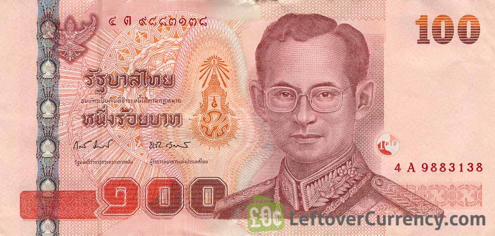 100 Thai Baht banknote (Improved security features)