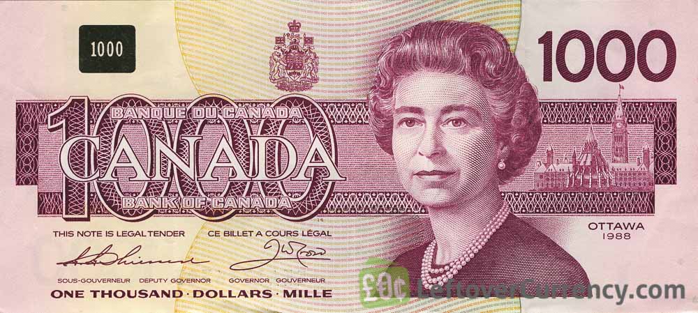 1000 Canadian Dollars Birds Of Canada Exchange Yours Today