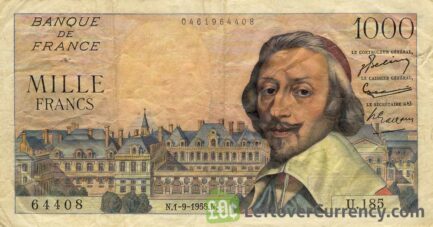 1000 French Francs banknote (Richelieu)
