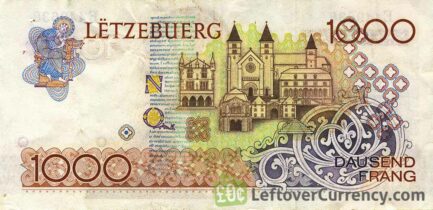 1000 Luxembourgish Francs banknote