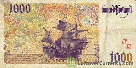 1000 Portuguese Escudos banknote (Pedro Alvares Cabral)