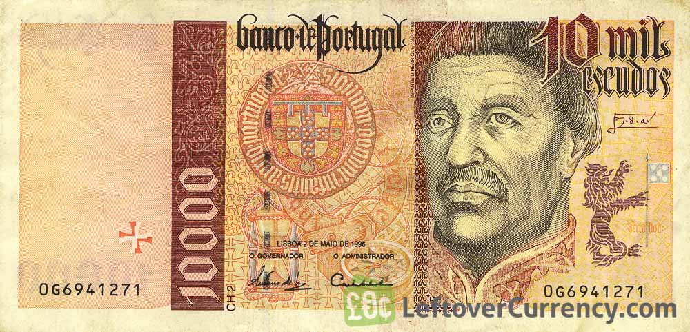 10000 Portuguese Escudos banknote (Infante Don Henrique)