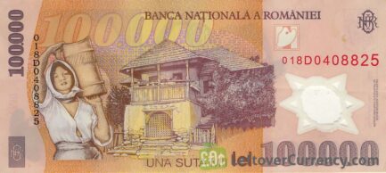 100000 Romanian Old Lei banknote (Nicolae Grigorescu)