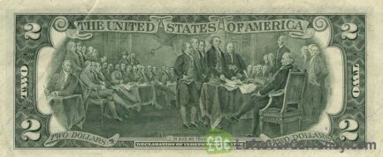 2 American Dollars banknote