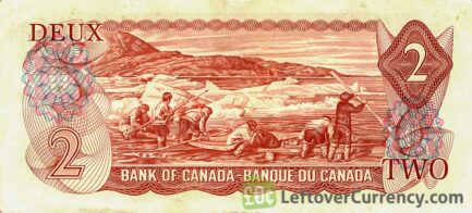 2 Canadian Dollars banknote (inuit Scenes of Canada)