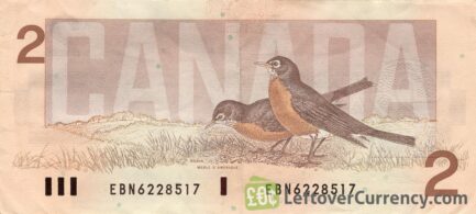 2 Canadian Dollars banknote (Queen Elizabeth II Birds of Canada)