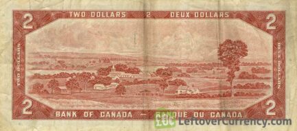 2 Canadian Dollars banknote series 1954