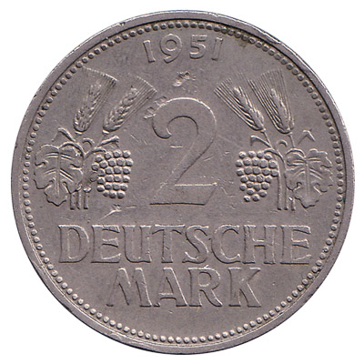 2 Deutsche Marks coin (type 1951)