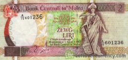 2 Maltese Lira banknote