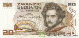 20 Austrian Schilling banknote (Moritz Daffinger)
