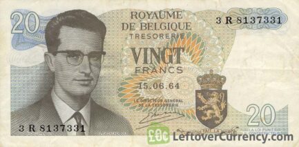 20 Belgian Francs Treasury banknote (King Baudouin I)