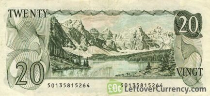 20 Canadian Dollars banknote (Lake Moraine Scenes of Canada)