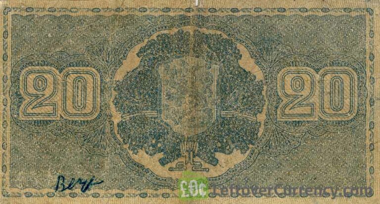 20 Finnish Markkaa (1922) - Exchange yours for cash today