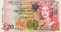 20 Guernsey Pounds banknote (St. James Concert Hall)
