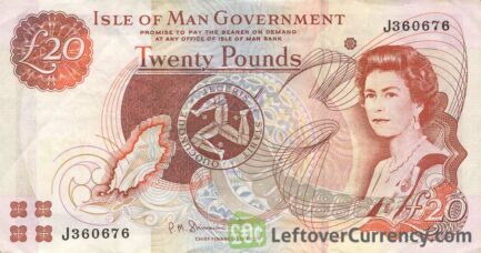 20 Isle of Man Pounds banknote (Laxey Wheel)