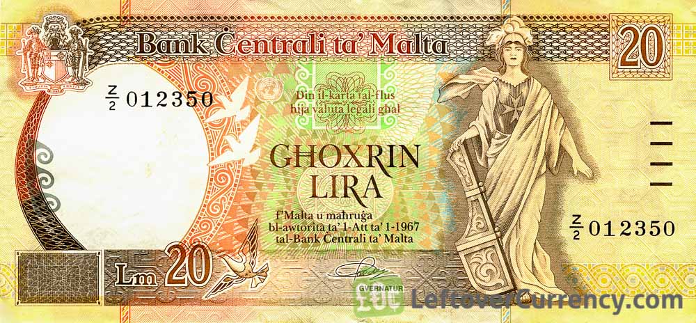 20 Maltese Lira banknote