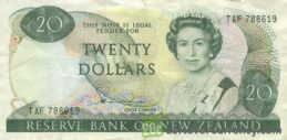 20 New Zealand Dollars banknote series 1981