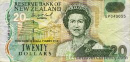 20 New Zealand Dollars banknote series 1992