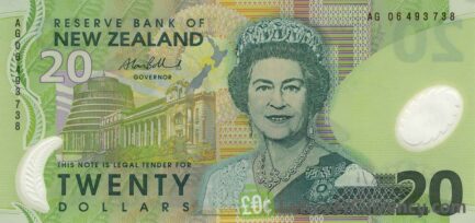 20 New Zealand Dollars banknote series 1999